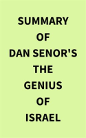 Summary of Dan Senor's The Genius of Israel by Media, IRB