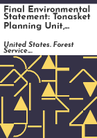 Final environmental statement by United States. Forest Service. Pacific Northwest Region