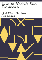 Live at Yoshi's San Francisco by Hot Club of San Francisco