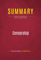 Summary: Censorship by Publishing, BusinessNews