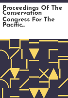 Proceedings of the Conservation Congress for the Pacific Northwest 