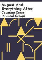 August and everything after by Counting Crows (Musical group)