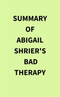Summary of Abigail Shrier's Bad Therapy by Media, IRB