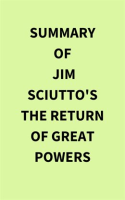 Summary of Jim Sciutto's The Return of Great Powers by Media, IRB