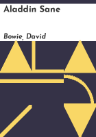 Aladdin sane by Bowie, David