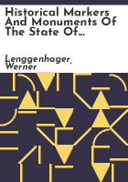 Historical markers and monuments of the State of Washington by Lenggenhager, Werner