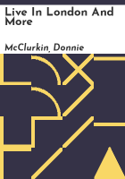 Live in London and More by McClurkin, Donnie